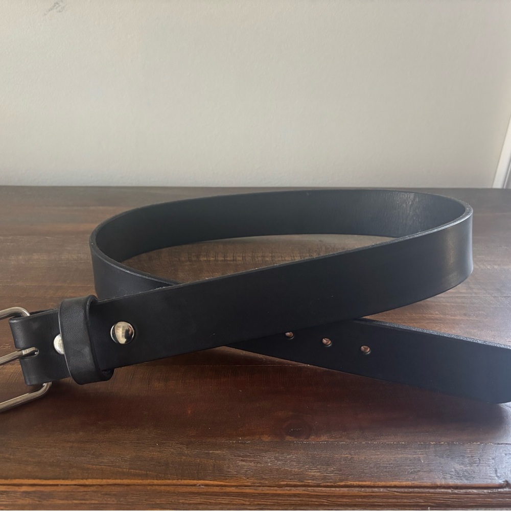 Men's Nohma Black Leather Belt 36